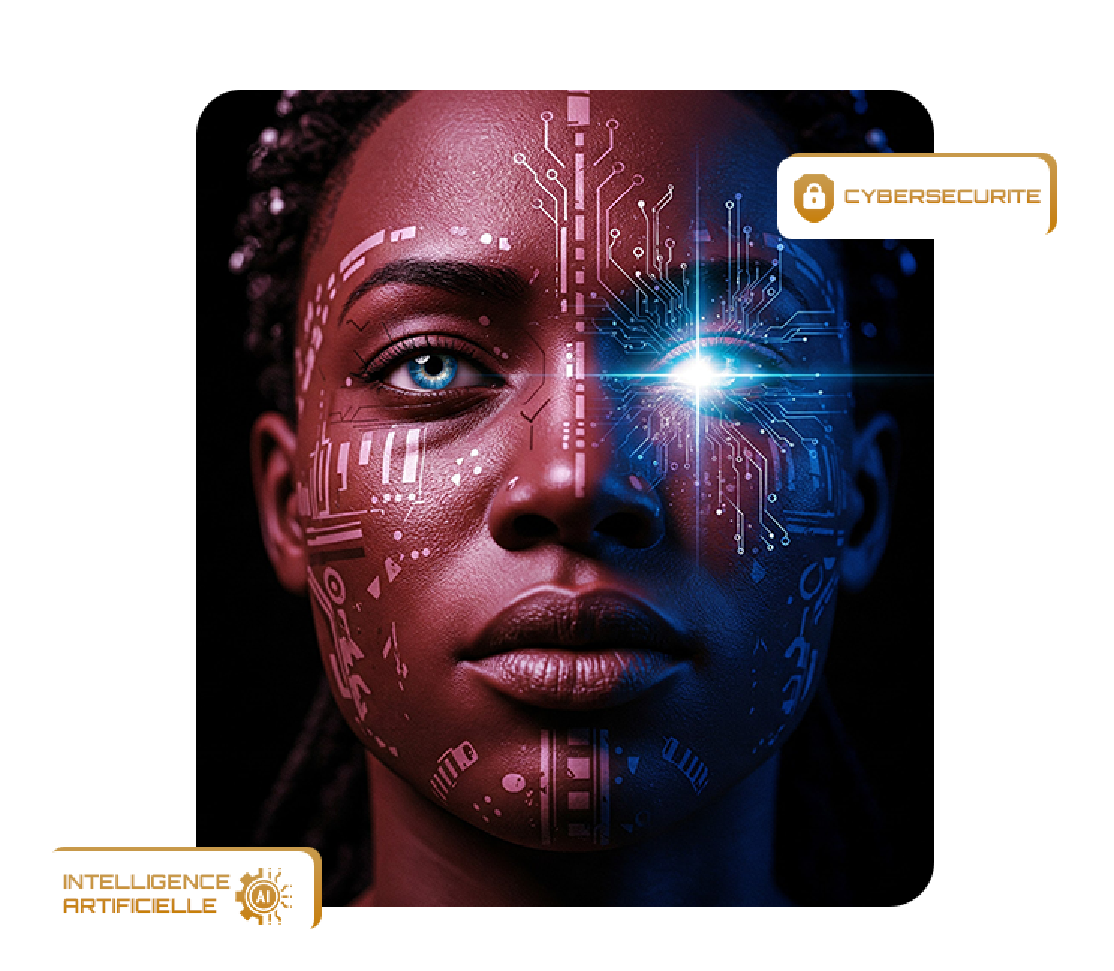 AI Cybersecurity Illustration